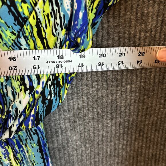 Cato Womens Shift Dress Size XL Abstract Short Sleeve Stretch Office Career - Picture 7 of 9